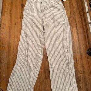 a new day White and Black Striped Women's Trousers